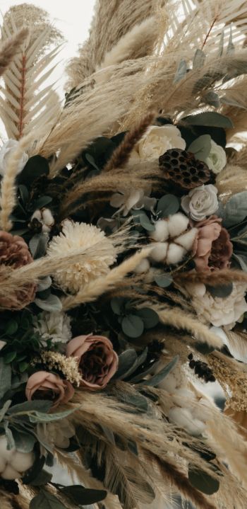 aesthetics of flowers, bouquet Wallpaper 1080x2220