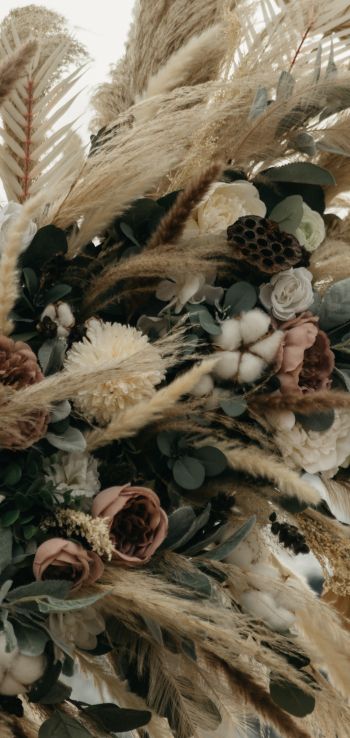 aesthetics of flowers, bouquet Wallpaper 1440x3040
