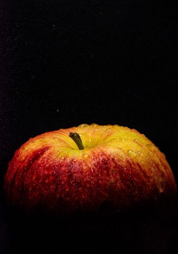 apple, black wallpaper Wallpaper 1668x2388