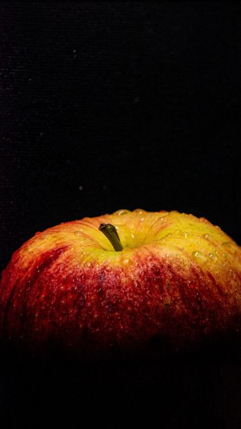 apple, black wallpaper Wallpaper 640x1136