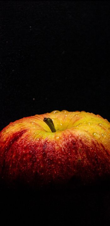 apple, black wallpaper Wallpaper 1080x2220