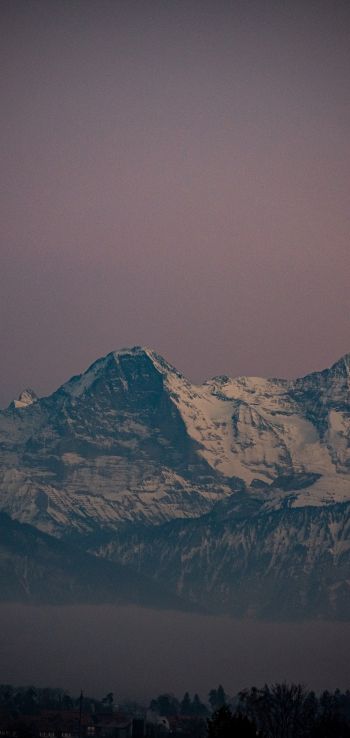 mountains, mountain peaks Wallpaper 1080x2280
