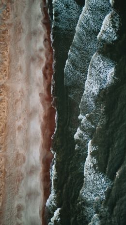 sea coast, from above Wallpaper 640x1136