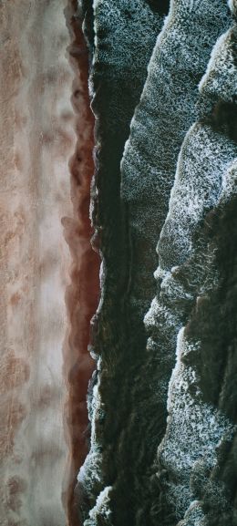 sea coast, from above Wallpaper 1080x2400