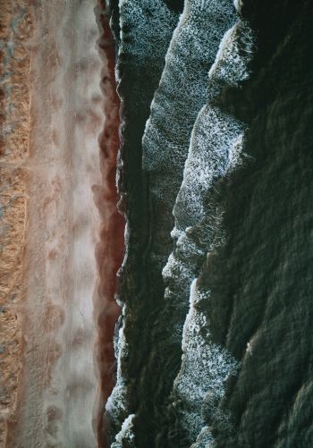 sea coast, from above Wallpaper 1668x2388