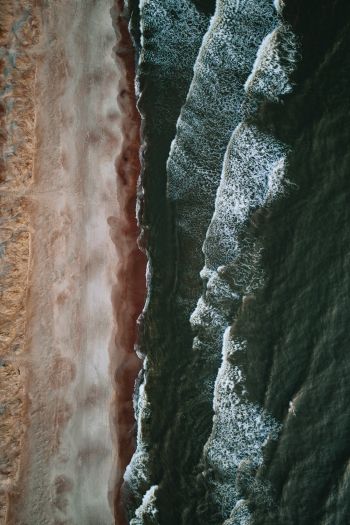 sea coast, from above Wallpaper 640x960