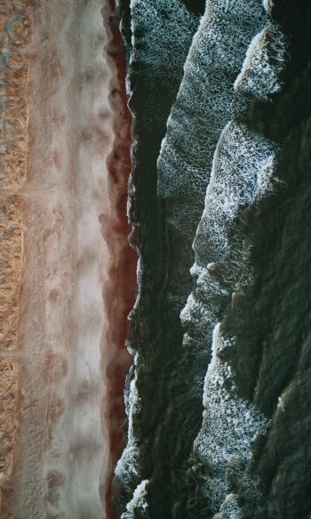 sea coast, from above Wallpaper 1200x2000