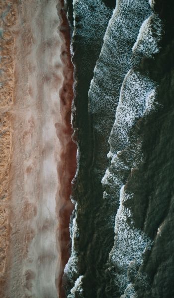 sea coast, from above Wallpaper 600x1024