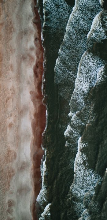 sea coast, from above Wallpaper 1080x2220