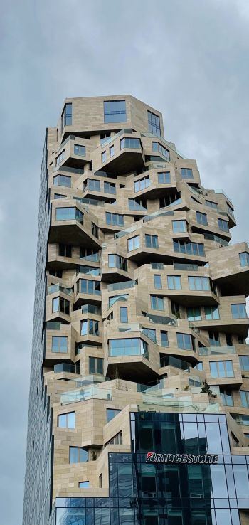 Amsterdam, The Netherlands, unusual house Wallpaper 1440x3040