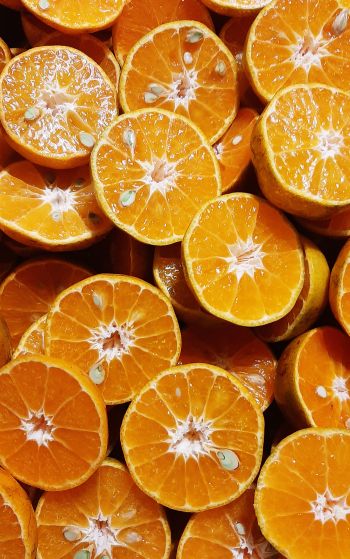 orange wedges, oranges Wallpaper 1752x2800