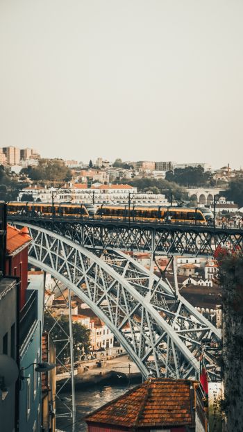 train, bridge Wallpaper 1440x2560