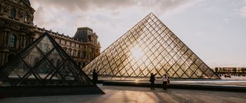 Paris, France, Louvre Wallpaper 2560x1080