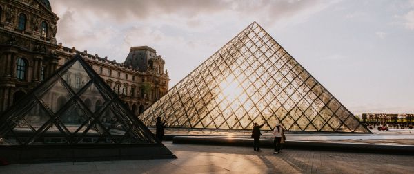 Paris, France, Louvre Wallpaper 2560x1080