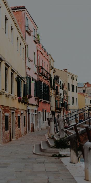 Обои 720x1440 Венеция, Италия, городская улица