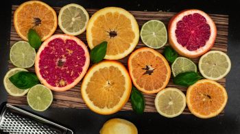 citrus, grapefruit, orange Wallpaper 1600x900