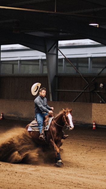 equestrian sport, cowboy Wallpaper 640x1136