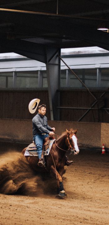 equestrian sport, cowboy Wallpaper 1080x2220