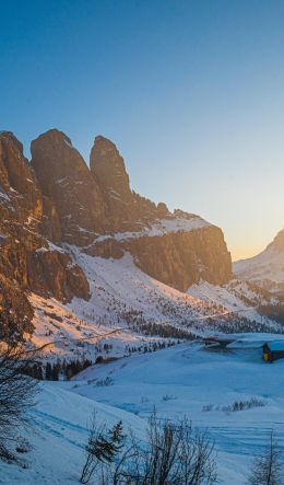 Gardena Pass, Italy Wallpaper 600x1024