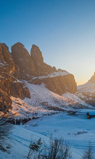 Gardena Pass, Italy Wallpaper 1200x2000