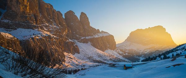 Gardena Pass, Italy Wallpaper 2560x1080