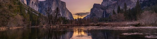 lake in the mountains Wallpaper 1590x400