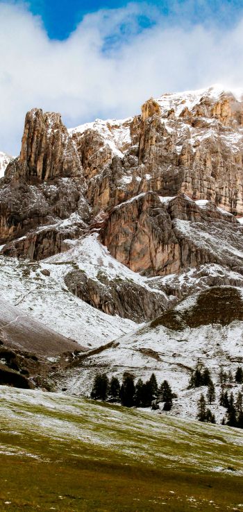 Dolomites, Trentino, Tennessee, Italy Wallpaper 1440x3040