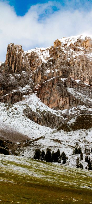 Dolomites, Trentino, Tennessee, Italy Wallpaper 1440x3200