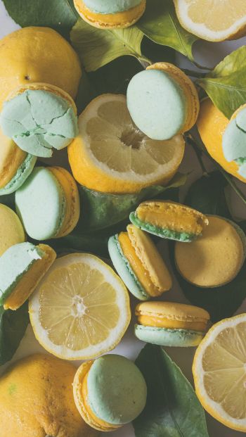 lemon, cookie, sweets Wallpaper 640x1136