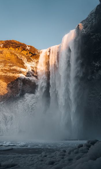 Обои 1200x2000 Исландия, водопад