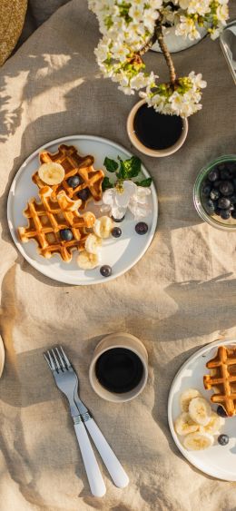 breakfast, coffee Wallpaper 1080x2340