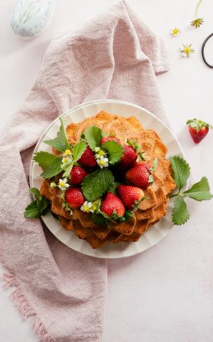 pie, strawberry Wallpaper 800x1280