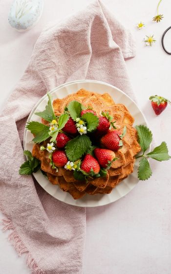 pie, strawberry Wallpaper 1600x2560