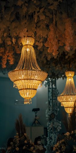 chandeliers, interior Wallpaper 720x1440