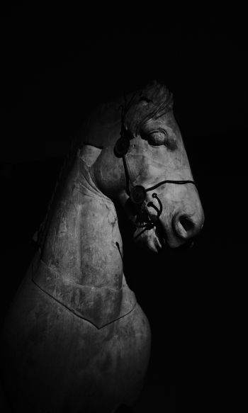 Обои 1200x2000 Британский музей, Лондон, статуя лошади