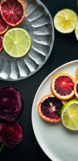 citrus, grapefruit, lime Wallpaper 1080x2220