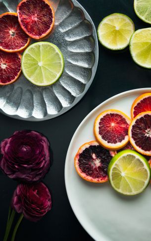 citrus, grapefruit, lime Wallpaper 1752x2800