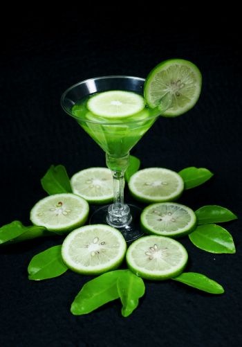 cocktail, lime, citrus Wallpaper 1668x2388