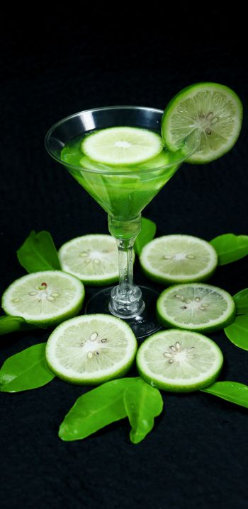 cocktail, lime, citrus Wallpaper 1080x2220