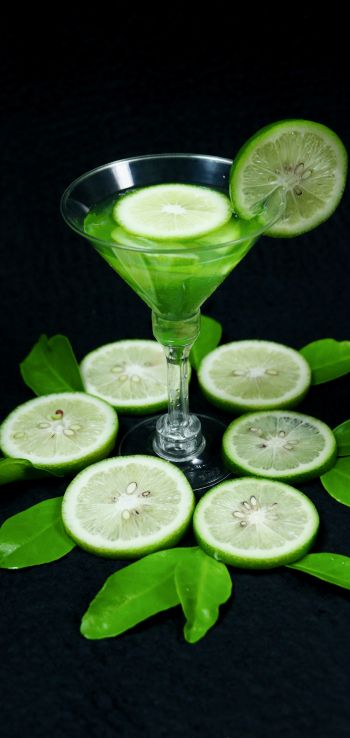 cocktail, lime, citrus Wallpaper 1080x2280