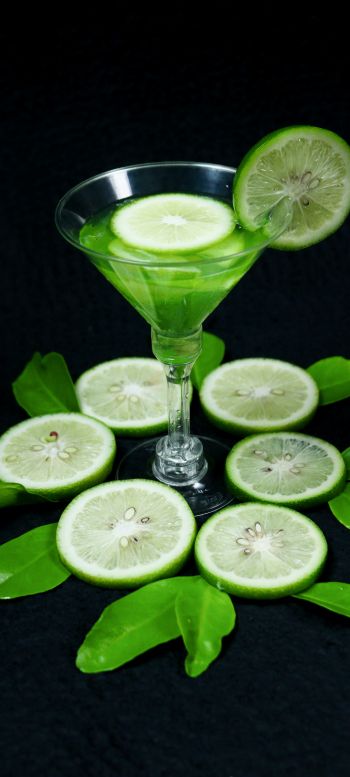 cocktail, lime, citrus Wallpaper 1080x2400