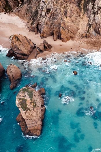 Обои 640x960 Пляж Урса, Португалия