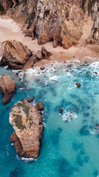 Обои 640x1136 Пляж Урса, Португалия