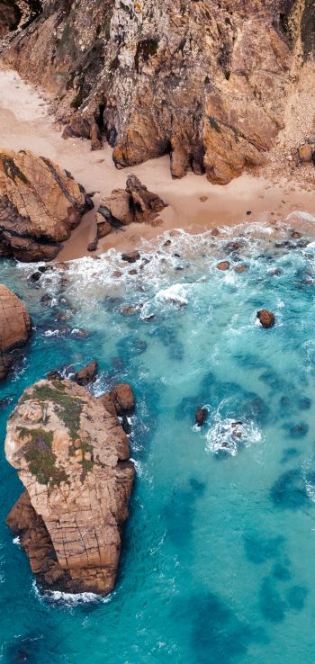 Обои 720x1520 Пляж Урса, Португалия