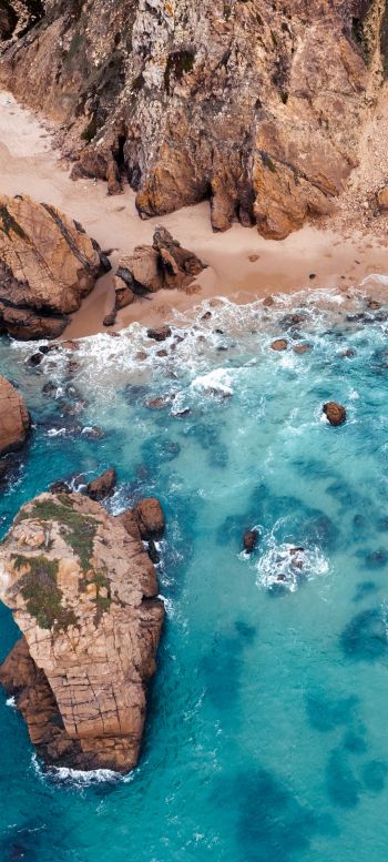Обои 720x1600 Пляж Урса, Португалия