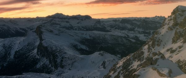 province of Belluno, Italy, mountains Wallpaper 2560x1080