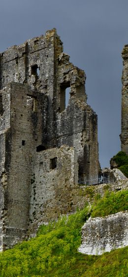 Corfe Castle, Wareham, Great Britain Wallpaper 1080x2340