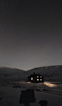 Norway, night Wallpaper 600x1024
