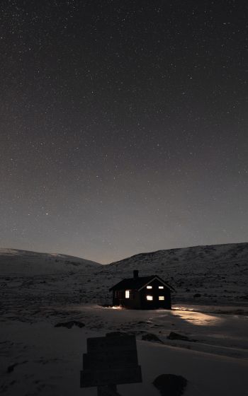 Norway, night Wallpaper 800x1280