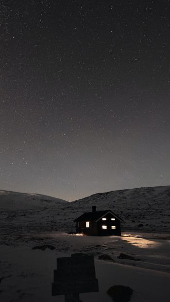 Norway, night Wallpaper 640x1136